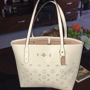 Antique white Coach Handbag